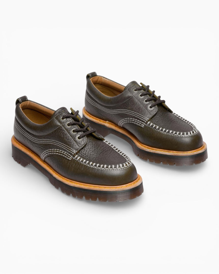 Lowell Wild Grain Leather Moc Toe Shoes