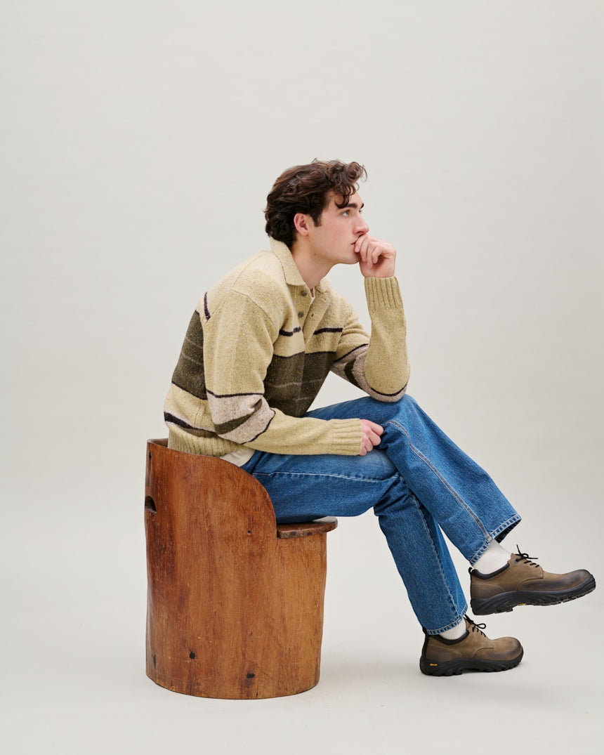 Dawn Stripe Knit Men's Polo