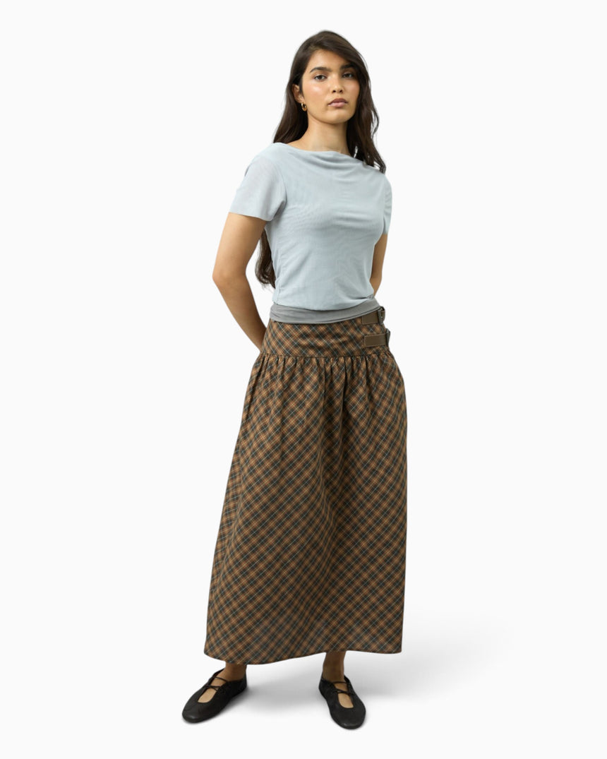 Check Buckle Women's Skirt