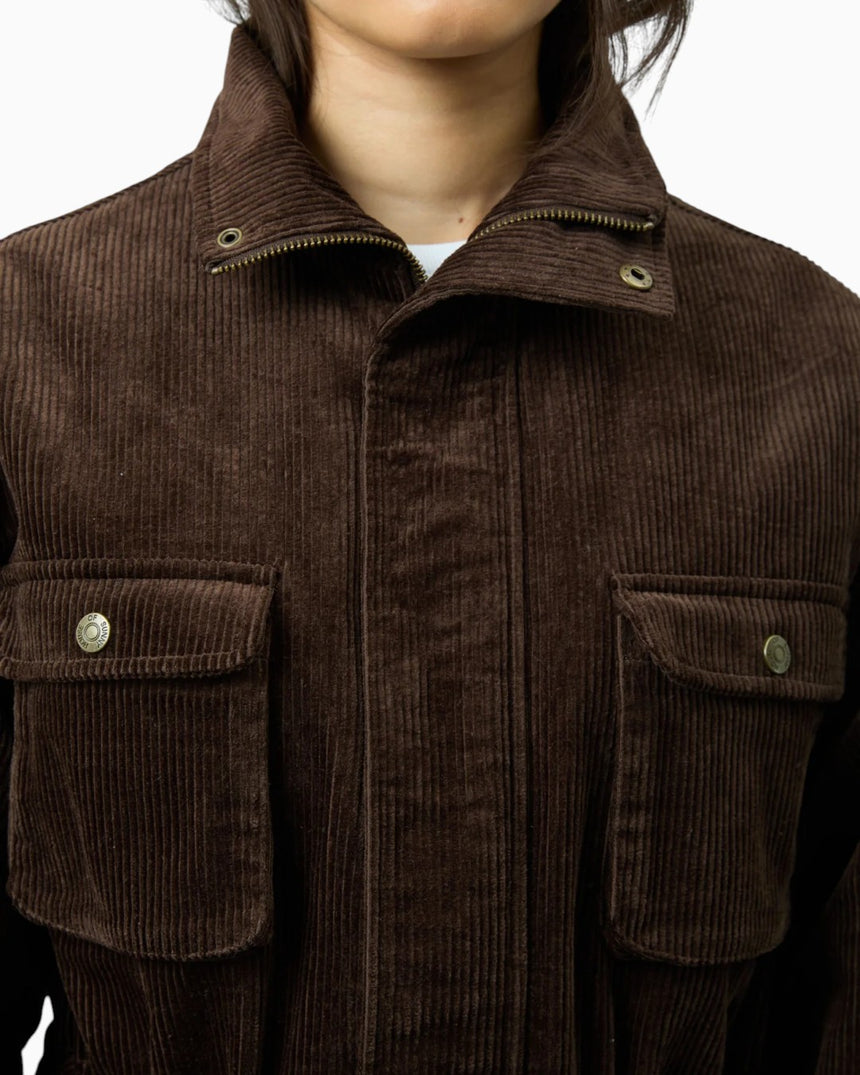 Corduroy Funnel Neck Women's Jacket