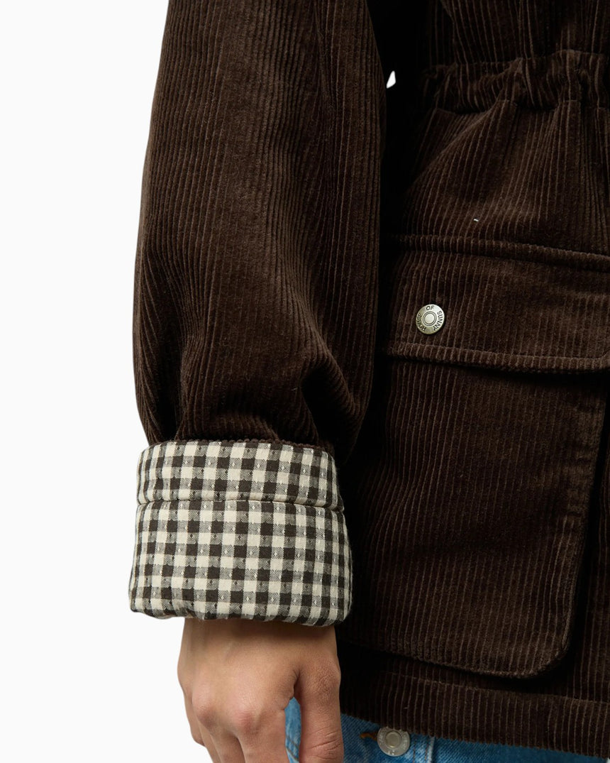 Corduroy Funnel Neck Women's Jacket
