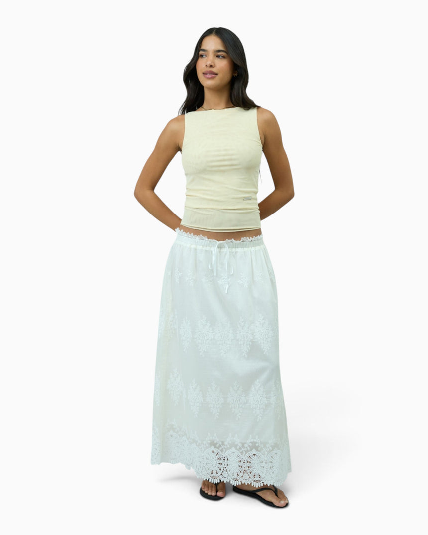 Double Layer Sleeveless Mesh Women's Top