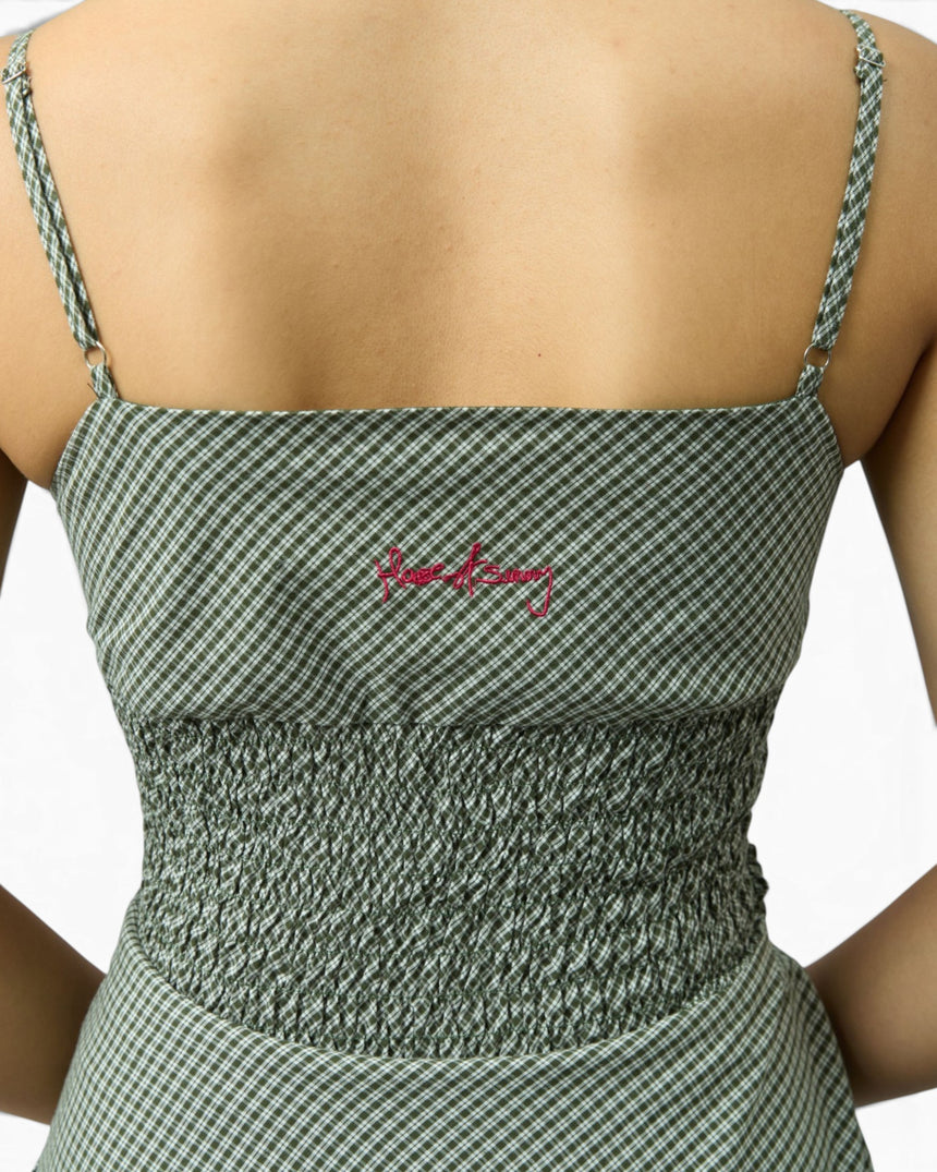 Gingham Balloon Cami Women's Dress