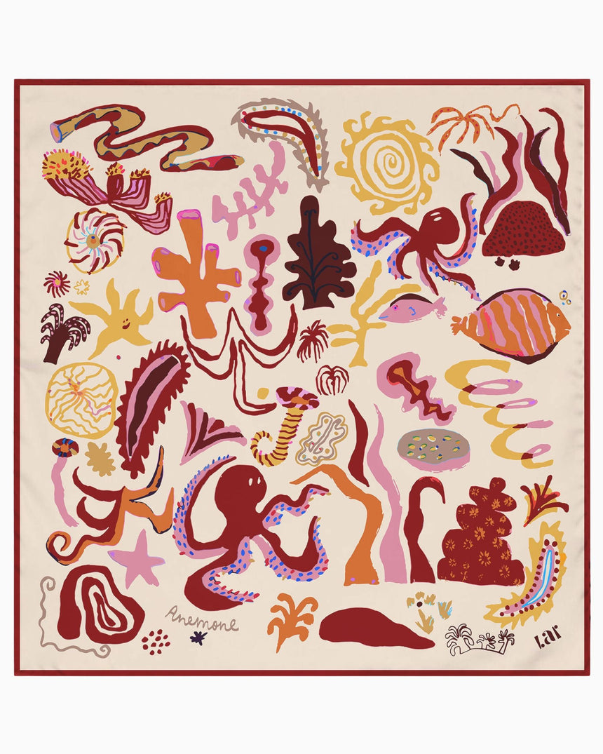 Anemone Wool Scarf 140x140