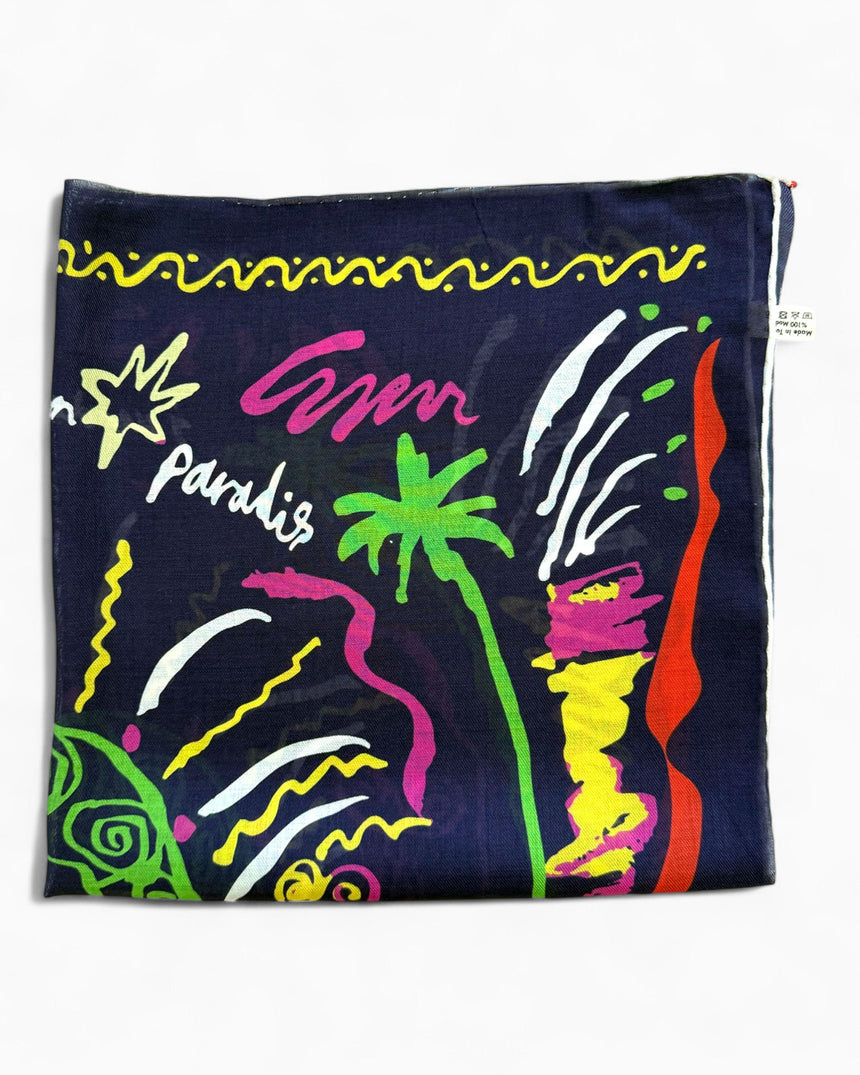 Jardin Paradise Navy 55x55 Scarf