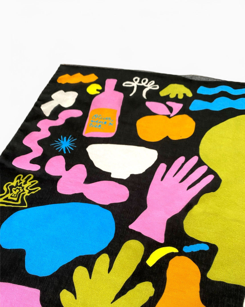 Olives And Wine 53x53 Scarf