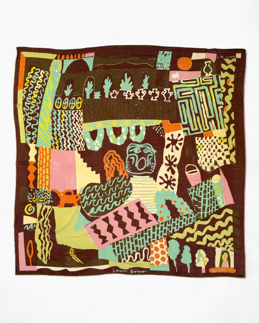 Lar Studio Sacro Bosco Wool 55x55 Fular Multi