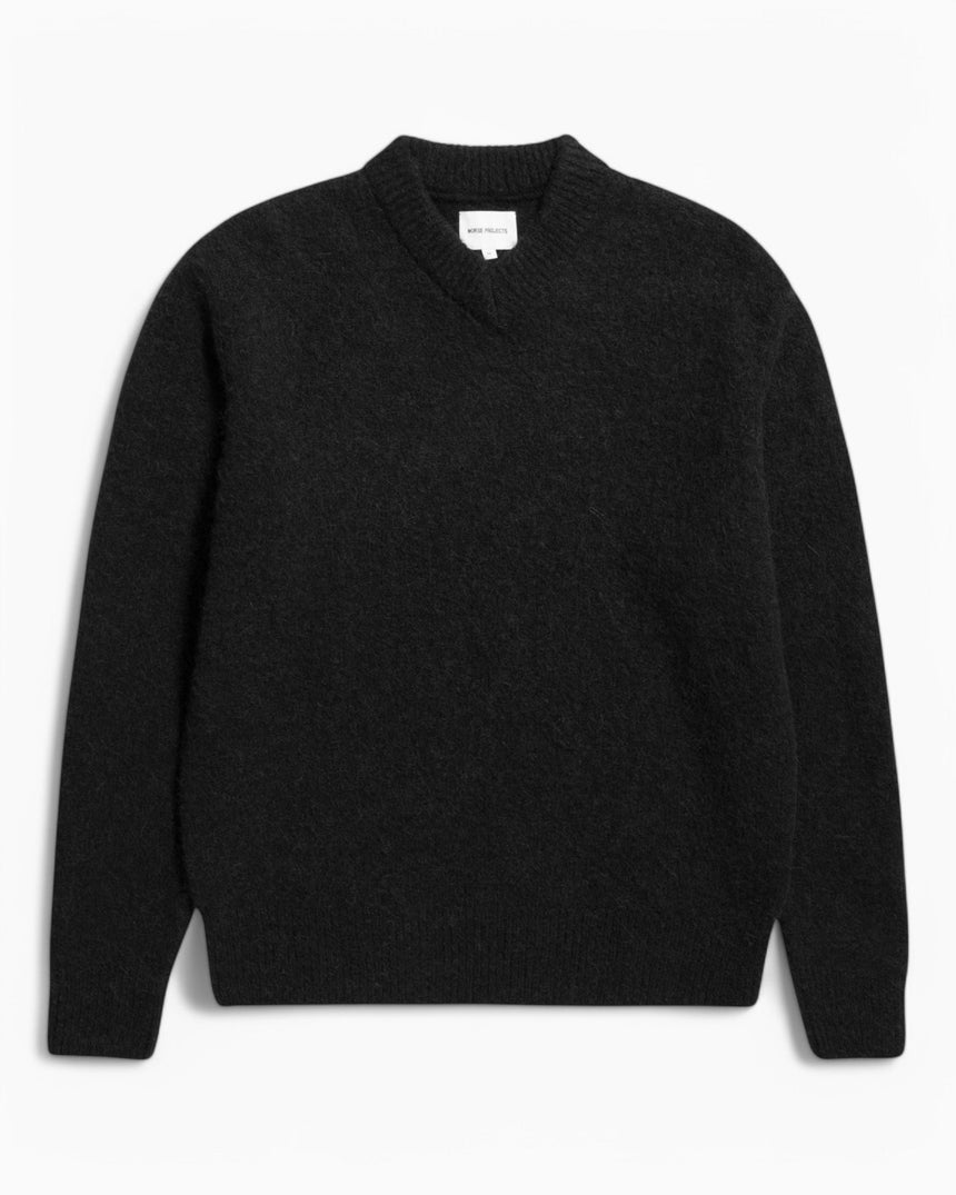 Rasmus Relaxed Brushed V-Neck Men's Sweater
