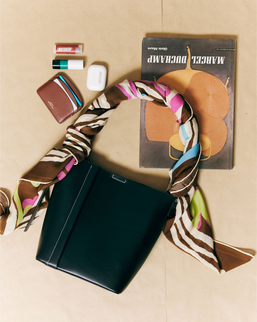 Changing Flora Brown Wool Scarf 140x140