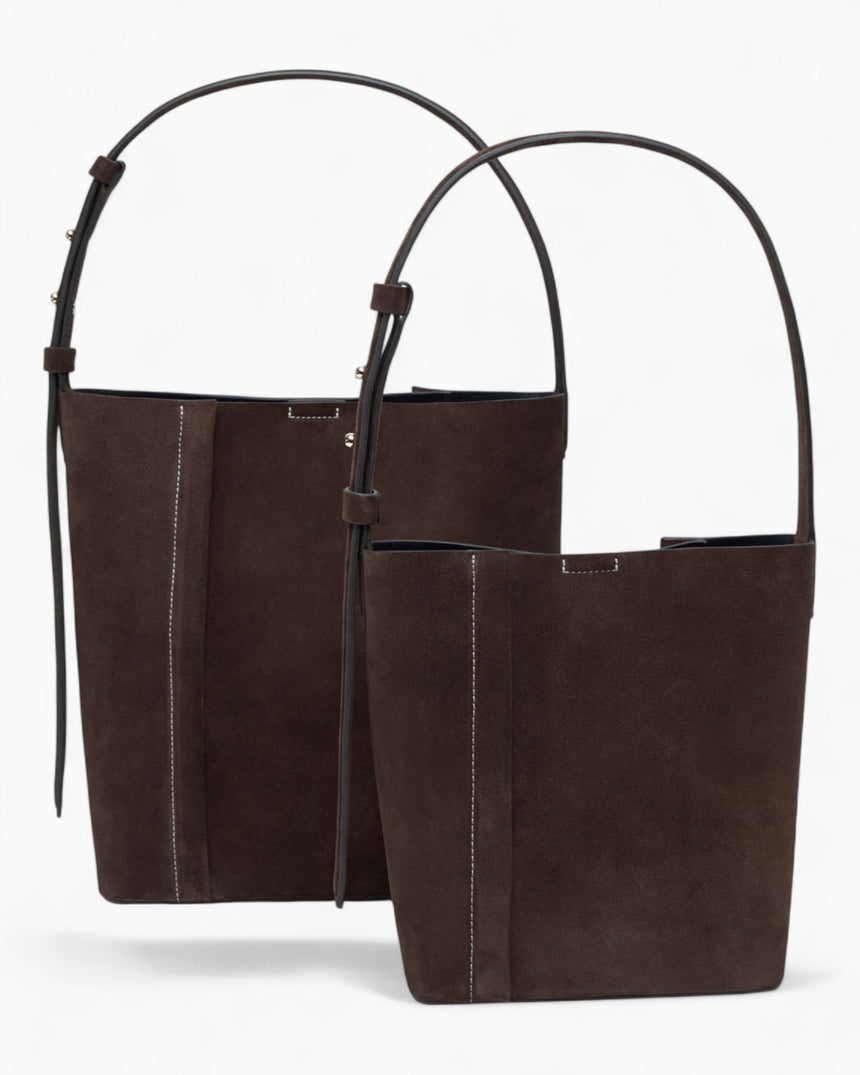 SAYÉS Medium Tote Plissé Suede Kadın Omuz Çantası