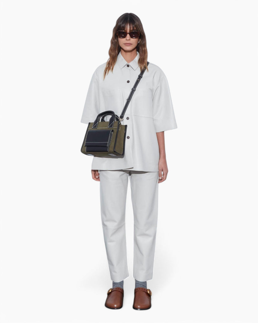 Stitched Pocket Mini Women's Shoulder Bag