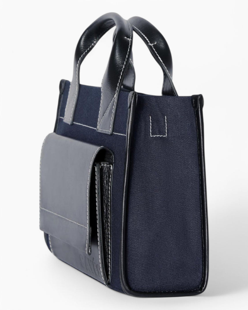 Stitched Pocket Mini Women's Shoulder Bag