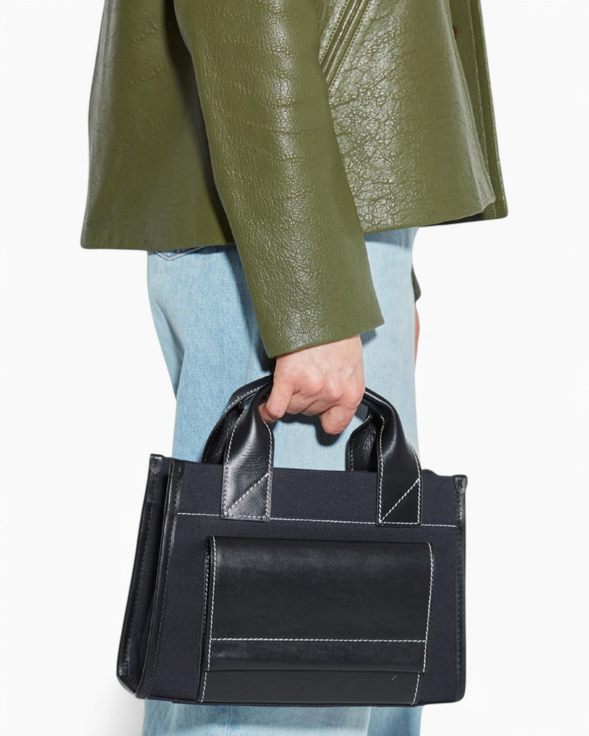 Stitched Pocket Mini Women's Shoulder Bag