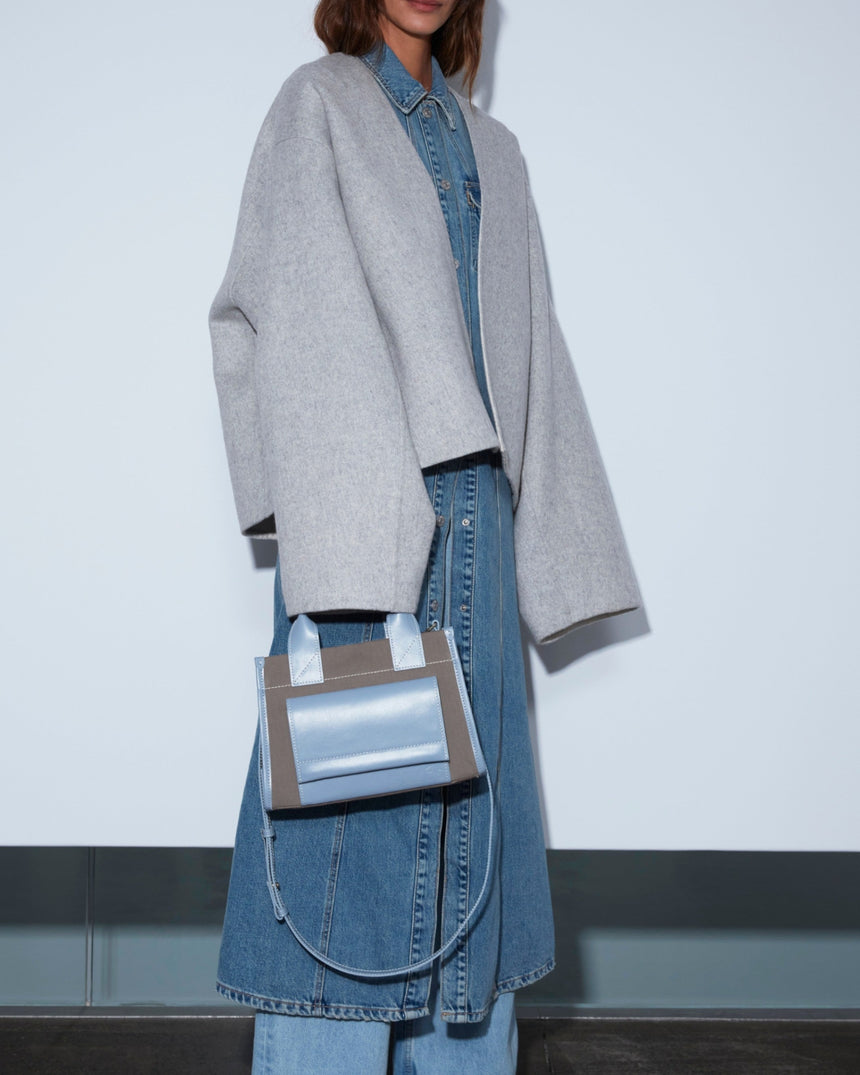 Stitched Pocket Mini Women's Shoulder Bag