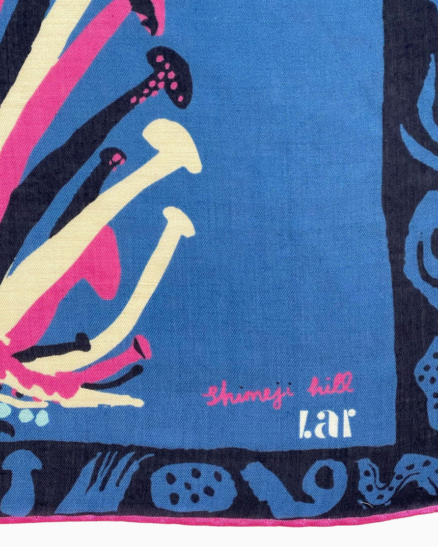 Shimeji Hill Navy Scarf 57x57