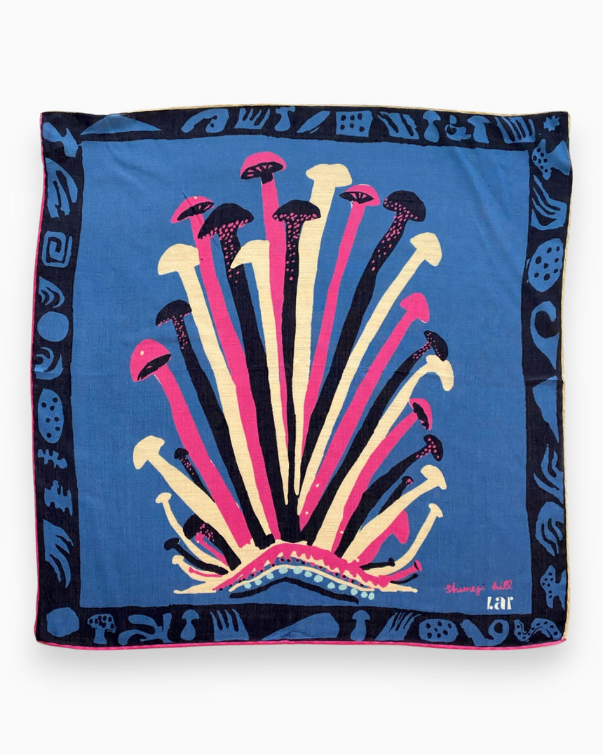 Shimeji Hill Navy Scarf 57x57