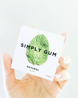 vitruta Simply Gum nane aromalı doğal sakız paketi, plastik içermeyen bitkisel içerikli 15 adetlik kutu