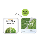 vitruta Simply Mints Awaken kafeinli nane ve matcha aromalı metal kutu ambalaj tasarımı