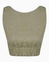 Fine People Community Rock Kadın Keten Top Almond Green