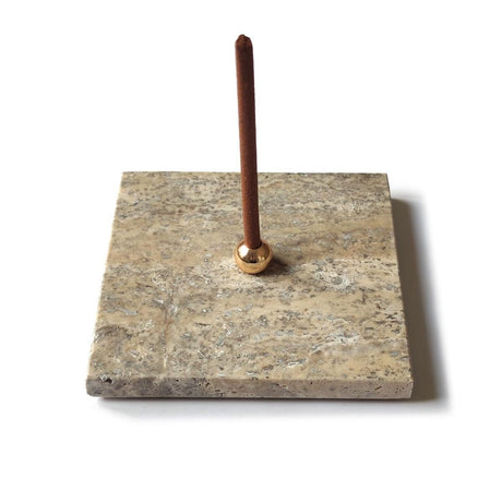 Silver Travertine Stick Incense Burner