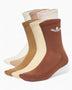 adidas Originals Trefoil Crew Socks 6 Pairs Cream White