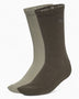 adidas Originals Two-toned Crew Socks 2 Pairs Silver Pebble/Shadow Olive