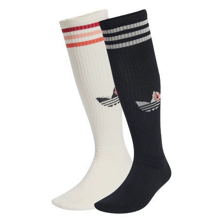 adidas Originals adidas Originals x Liberty Knee Socks 2 Pairs Chalk White/Black/Chalk Burgu