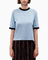 Alt Üst Contrast Ribebd T-Shirt Baby Blue&Navy