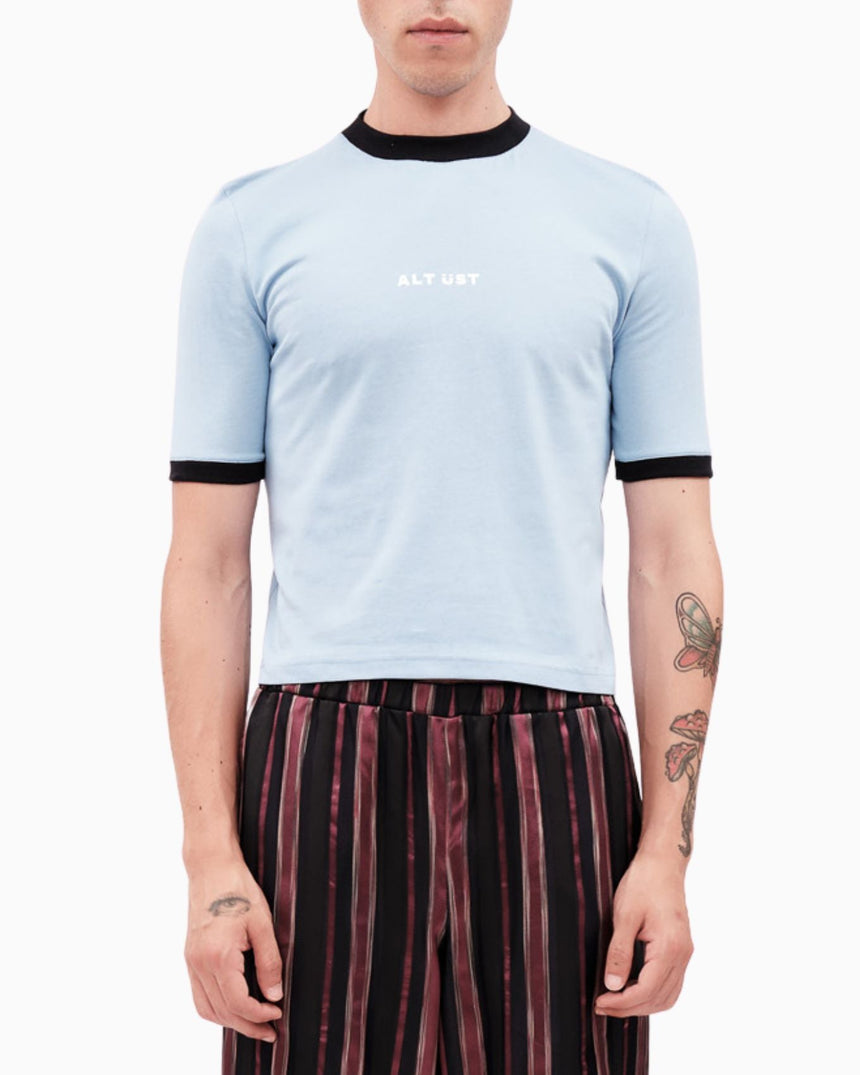 Alt Üst Contrast Ribebd T-Shirt