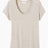 American Vintage Jacksonville Kadın U-Neck T-Shirt Creme Chine