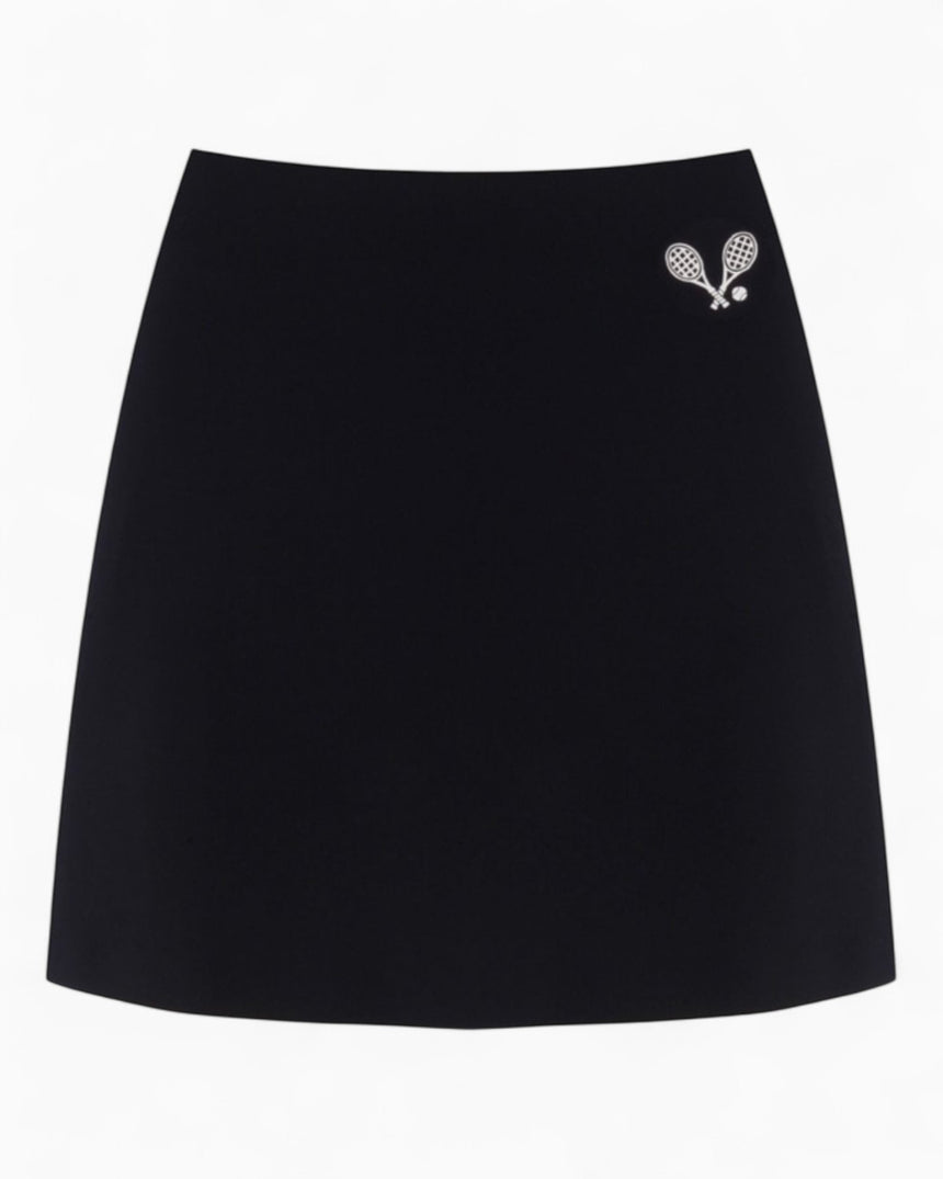 Court Mid-Rise Skirt Black