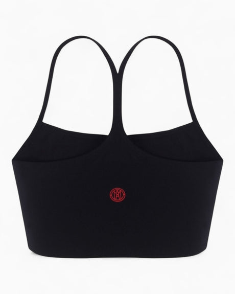 Spaghetti Straps Sports Bra Black