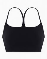 Spaghetti Straps Sports Bra Black