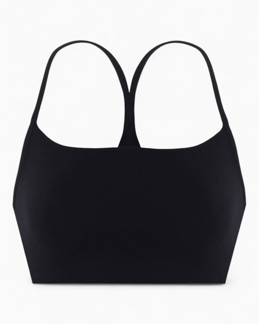 Spaghetti Straps Sports Bra Black
