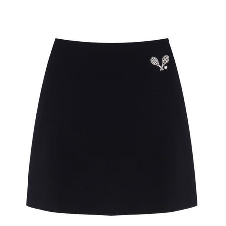 Anais&Margaux Court Mid-Rise Skirt Black Siyah