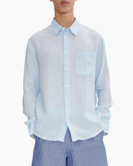 A.P.C. Cassel Logo Gömlek Light Blue