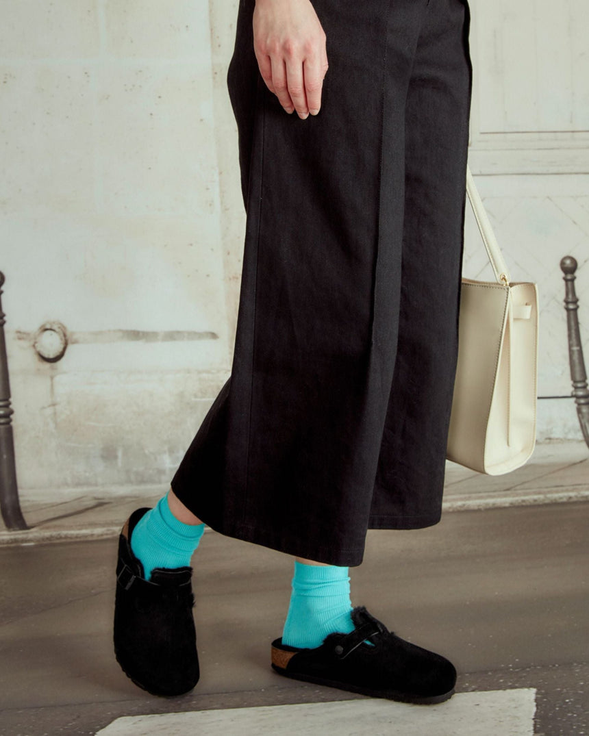 Boston Suede Shearling Sandals