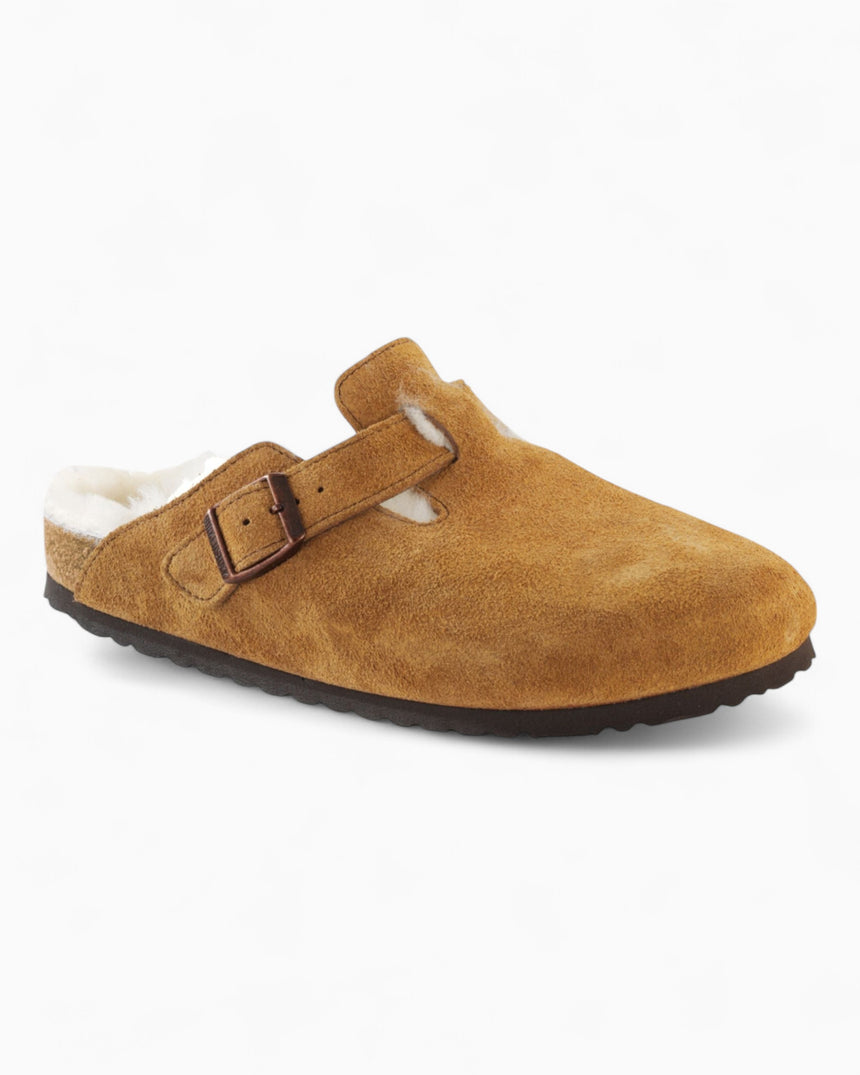Boston Suede Shearling Sandals