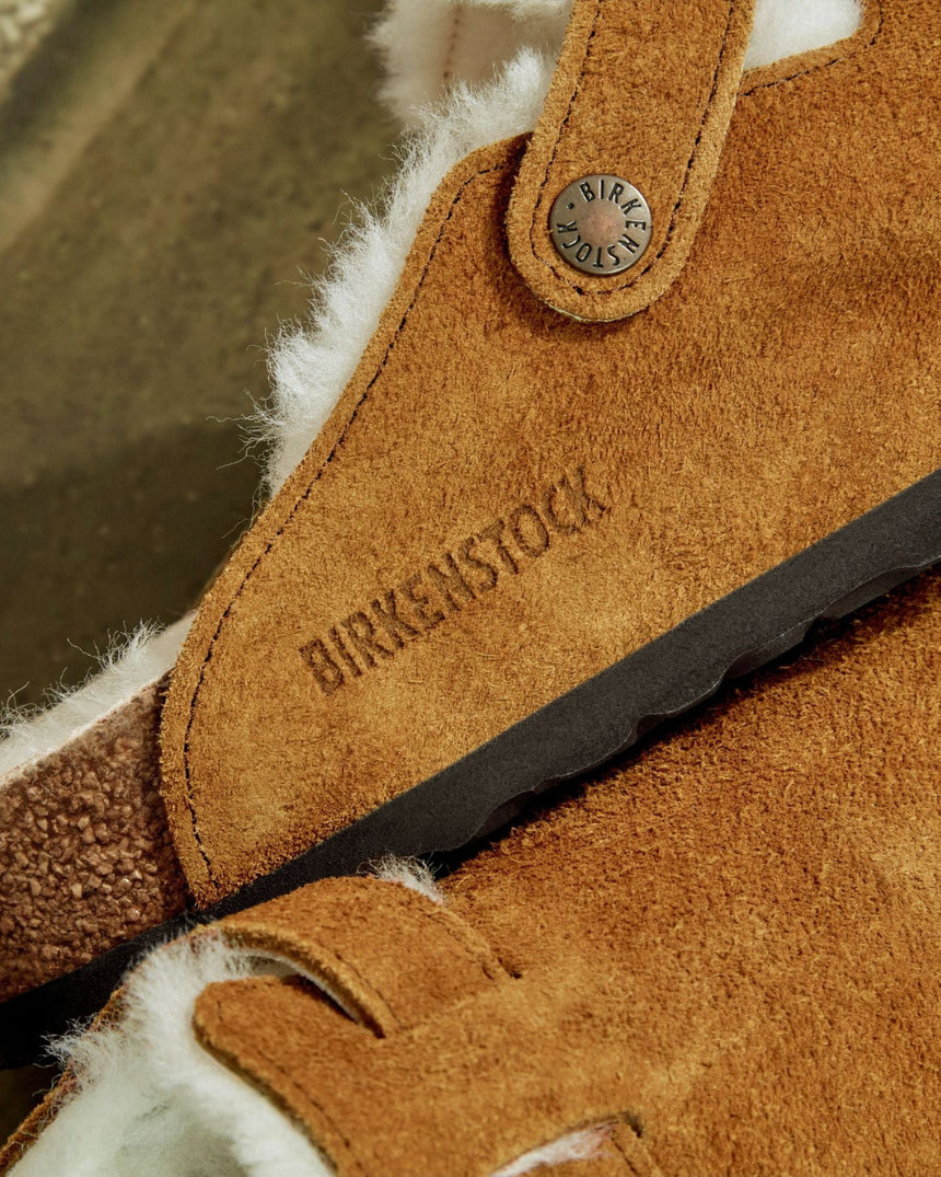 Boston Suede Shearling Sandals