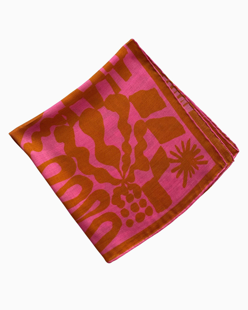 Brick By Brick Pink Scarf 57x57