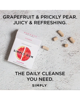 vitruta Simply Cleanse greyfurt ve dikenli armut aromalı, plastik içermeyen doğal bitkisel sakız paketi