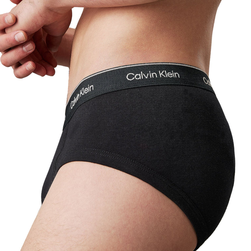 Calvin Klein Hip Brief 3PK Cotton Classics - Erkek Black