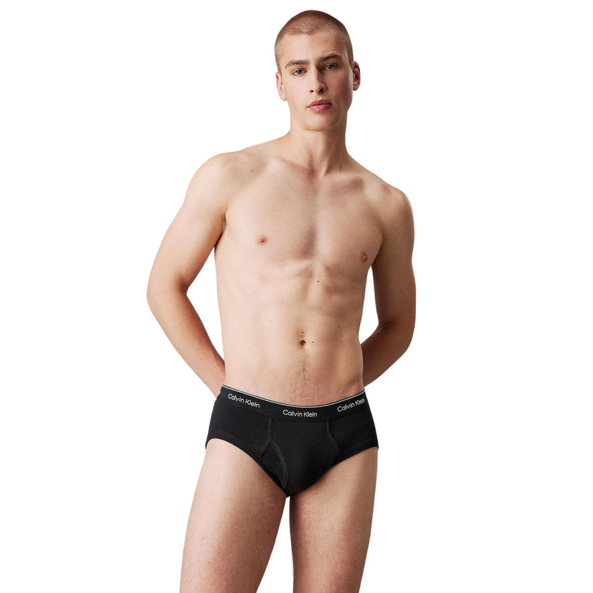 Calvin Klein Hip Brief 3PK Cotton Classics - Erkek Black