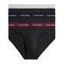 Calvin Klein Hip Brief 3PK Cotton Strech - Erkek B- Black/Tawny Port/Porpoise Wbs