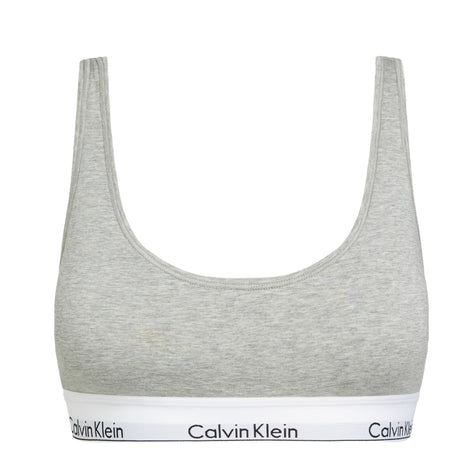 Calvin Klein Lightly Lined Bralette Modern Cotton - Kadın Grey Heather