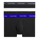 Calvin Klein Low Rise Trunk 3PK Cotton Stretch - Erkek B- Ptm Gry/ Spc Blu/ Vprs Gry Wbs