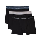 Calvin Klein Low Rise Trunk 3PK Cotton Stretch - Erkek B - Blk/Hemisphere Bl/Ash Wbs