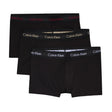 Calvin Klein Low Rise Trunk 3PK Cotton Stretch - Erkek B- Rumba/White/Safari Logos