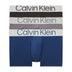 Calvin Klein Low Rise Trunk 3PK Steel Micro - Erkek Blue Shadow/Grey Sky/Black