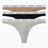Calvin Klein Thong 3PK Modern Logo - Kadın Black/Grey Heather/Cafe Fun